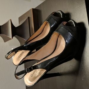 Guess black heels size 8 1/2